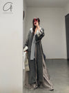 Mutedance 24 Autumn and Winter Drawstring Wool Long Coat Series MD-MD24FW56-GRAY MD24FW56 MD24FW57